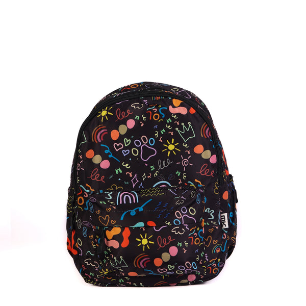 Doodle Pattern Multicolor Kids Backpack