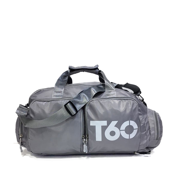 T60 Convertible Duffel Gym Bag – Grey