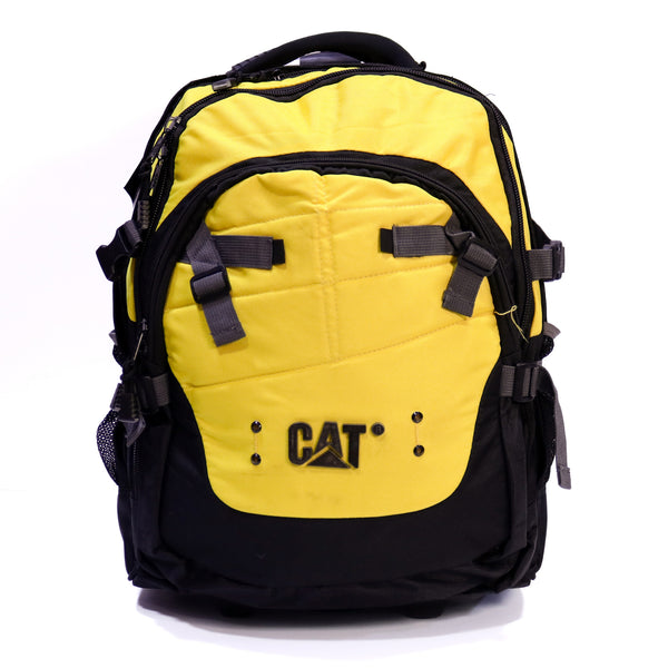 CAT Yellow Wheeled Backpack