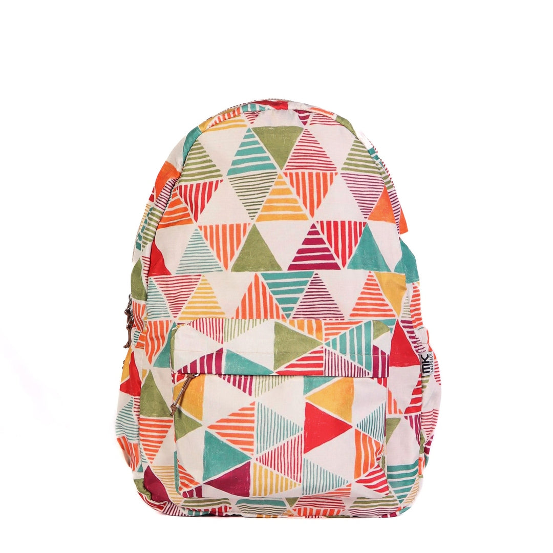 Triangular Pattern Student Backpack - Geometric Design – Bomo Stores