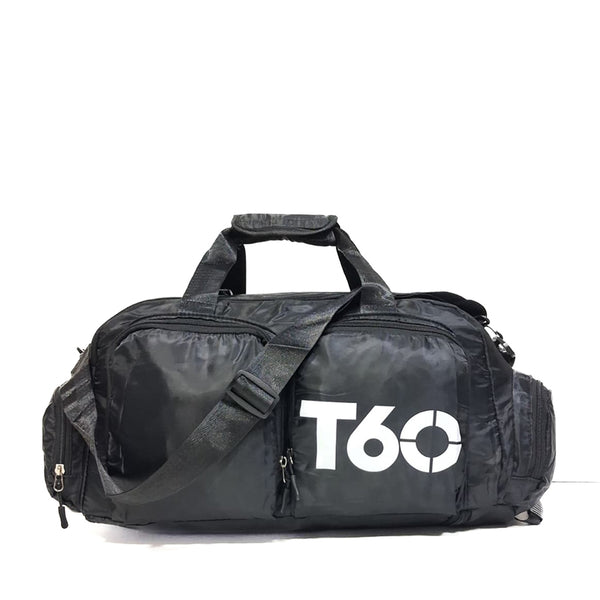T60 Convertible Duffel Gym Bag – Black