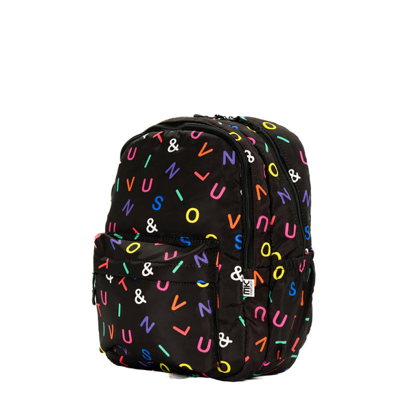 Letter Print School Backpack