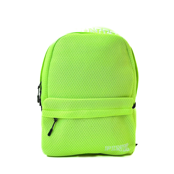 Neon Green Solid School Backpack