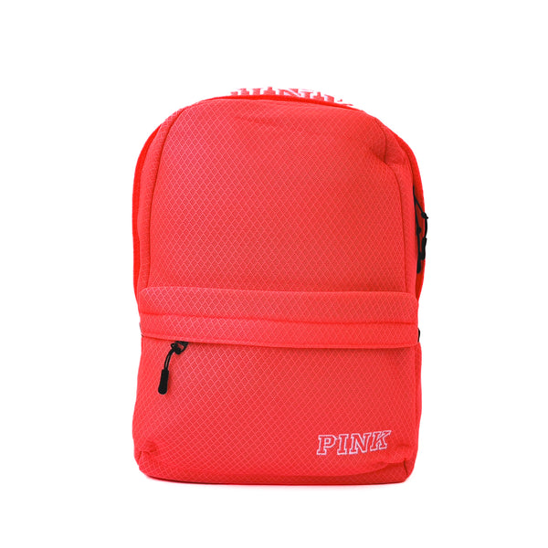 Neon Pink Solid School Backpack