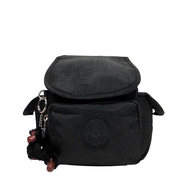 Mini Flap Backpack – Black