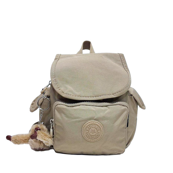 Mini Flap Backpack – Beige
