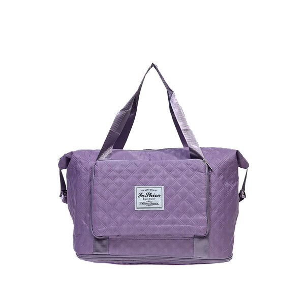 Expandable Quilted Travel Bag - Lavender