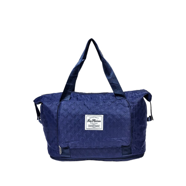 Expandable Quilted Travel Bag - Navy