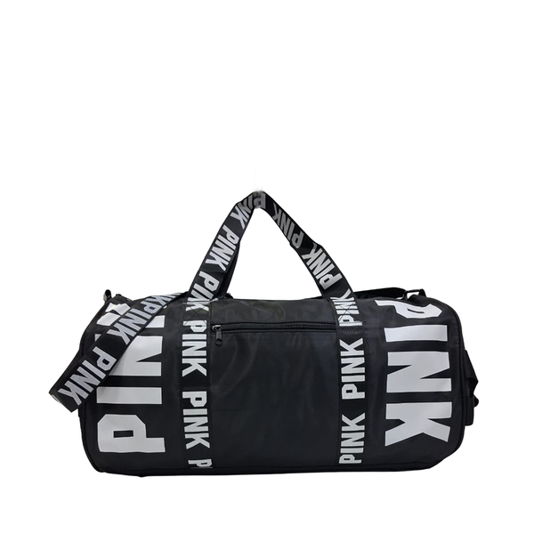 PINK Large Black Duffel Bag