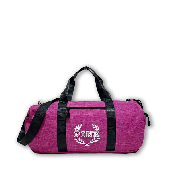 PINK Textured Duffel Bag for Gym and Travel